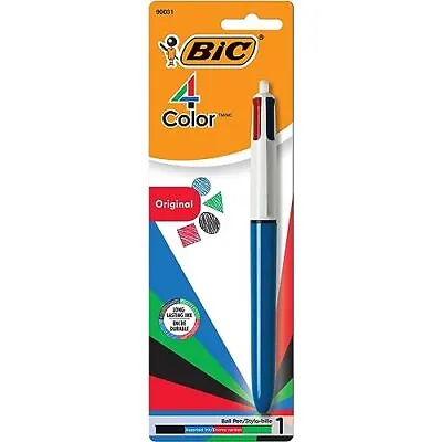 BIC 4-Color Original Retractable Ball Pens Medium 1 Count (Pack Of 1) Black  • $9.19