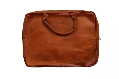 Genuine Leather Laptop Sleeve With Handle For 15-15.6  Laptop MacBook Slim Bag • £61.30