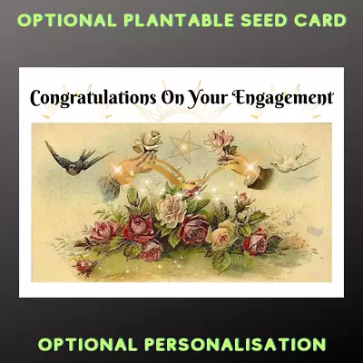 Engagement Card Seeded Personalise Option Pagan Spiritual Wicca Handfasting • £3.99