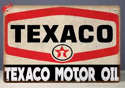 Texaco Motor Oil Vintage Novelty Metal Sign 12  X 8  Wall Art • $8.89