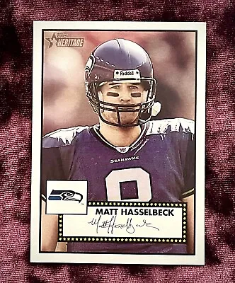 Matt Hasselbeck 06 Topps Heritage Black MINT Facsimile Auto Seahawks Jersey BC💙 • $1.95