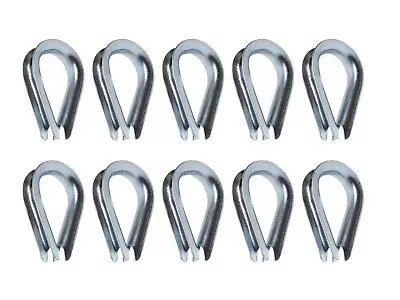 Wire Rope Thimble Standard Duty 3/8  Size For Cable Rail Eye Rigging - 10 Pack • $3.19