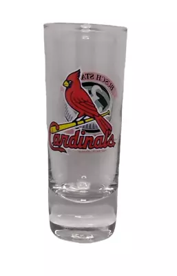 MLBP Cardinals Tall Shot Glass Bush Stadium 25th Anniversary 1966-2001 VTG • $10.46