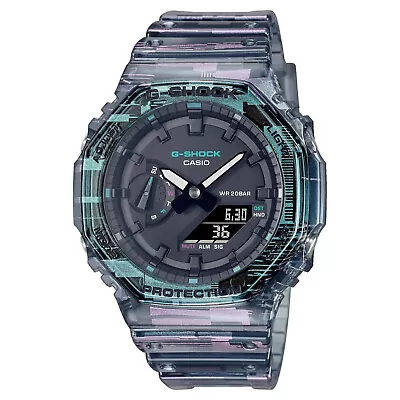 New Casio G-Shock Ana-Digital Glitch Blazing Oak Resin Strap Watch GA2100NN-1A • $96.98