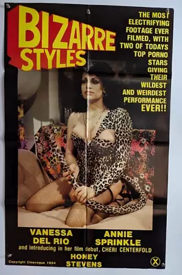 Sexy X-Rated Vanessa Del Rio  Bizarre Styles  23x36 R84 S&M Adult Video Poster • $74.85