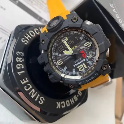 Casio G-Shock Mudmaster Tough Solar Radio Yellow Carbon Core GWG1000 Watches5 • $56