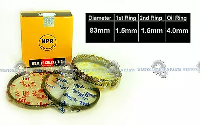 $115.80 • Buy 82-88 Toyota Supra Cressida 2.8l Dohc 12v 5mge L6 Engine Npr Piston Rings