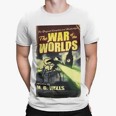 £9.59 • Buy War Of Worlds Book T-Shirt - Alien Retro Film TV Movie 80s Cool Gift Arnie SciFi