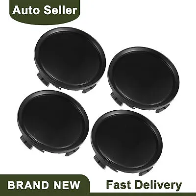 Universal Piece Of 4 75mm Dia 4 Clips Wheel Tyre Center Hub Caps Cover Black • $32.89