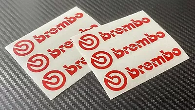 6 Brembo Decal Sticker Vinyl Caliper Brake Red Heat Resistant 3 5/16 Wide • $4.99