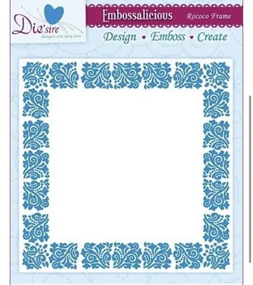 Die'sire Embossalicious Rococo Frame 6  X 6  Embossing Folder • £3.95