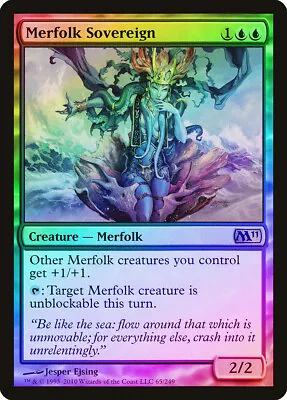 Merfolk Sovereign FOIL Magic 2011 / M11 NM Blue Rare MAGIC MTG CARD ABUGames • $6.25