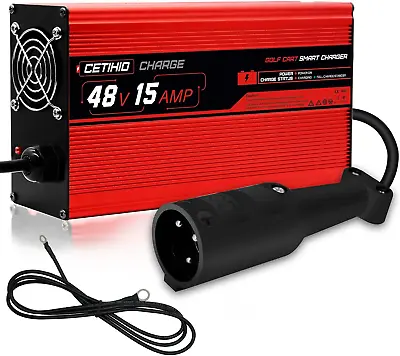 48 Volt Golf Cart Battery Charger For Club Car 15 Amp Quick Charger 16 Ft HD • $142.49