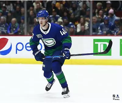 Elias Pettersson Vancouver Canucks Blue Alternate Jersey Skating 20x24 Photo • $39.99