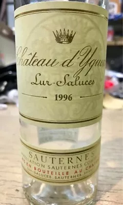 1996 CHATEAU D' YQUEM Empty Bottle Half-bottle Rare • £62.73