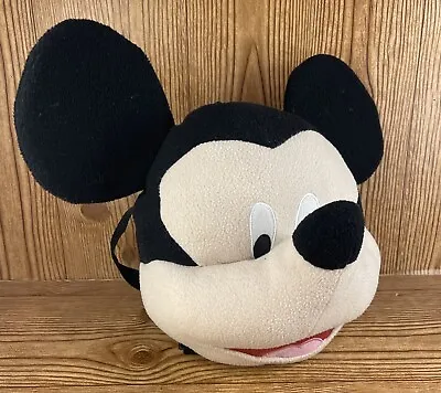 Unisex Disney Mickey Mouse Large 10” Plush Head Backpack Style Toddler Bag • $10