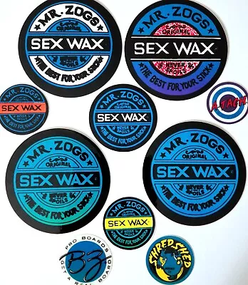 SEX WAX 10 SURF STICKER VTG SEXWAX BLUE SURFBOARD SURFING STREET 80s Hypebeast • $23.45