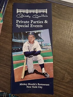 1990s Era New York Yankees Mickey Mantle's Restaurant Illustrated Brochure  • $11.40
