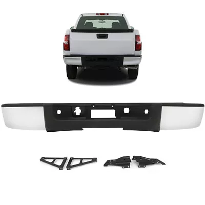 For 2007-13 Chevy Silverado Sierra 1500 SHIPS TODAY Chrome Rear Bumper Steel • $169