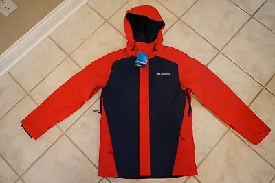 NWT MEN'S COLUMBIA NORDIC POINT III INTERCHANGE JACKET COAT Size Small Red $200 • $95.99