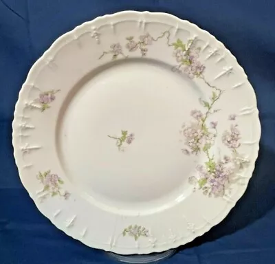 One Vintage 8 ½  Salad Plate Habsburg-China Austria Purple Flowers • $5.25