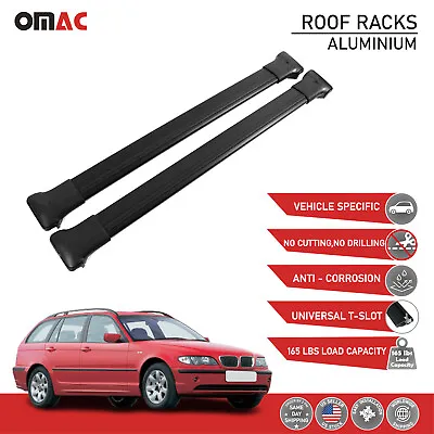 $89.90 • Buy Roof Rack Cross Bars Luggage Carrier Black For BMW 3 Series E46 Wagon 1998-2005