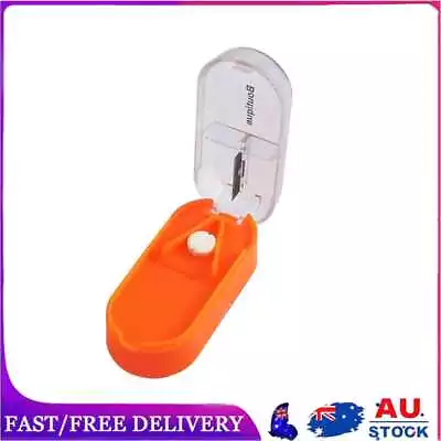 $9.59 • Buy Portable Rectangular Tablet Cutter Box Pill Dispenser Storage Case (Orange)