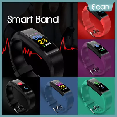 Bluetooth Smart Bracelet Heart Rate Sleep Monitor Sport Watch Fitness Tracker AU • $11.99