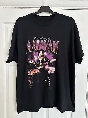 Aaliyah Tribute T-shirt - Black - XL • £35