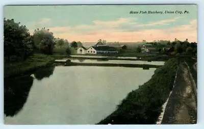 UNION CITY Pennsylvania PA ~ State FISH HATCHERY Ca 1910s  Postcard • $5.93