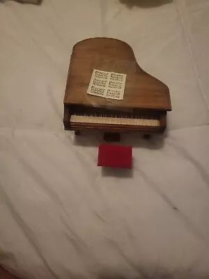 Vtg Reevesline Dollhouse Piano Music Box Miniature 1972 Music Sheet BENCH  • $25