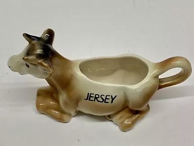 Vintage Retro Kitsch Brown White Jersey Cow Shaped Milk Cream Jug Creamer • £14