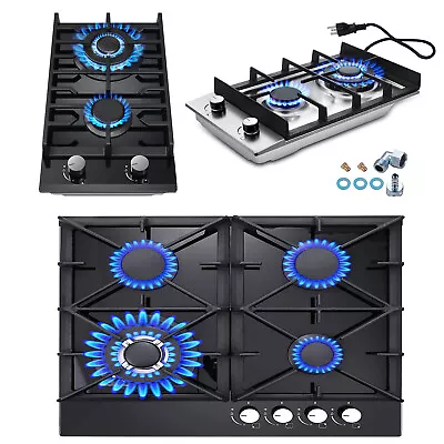 12/24  Eascookchef Gas Cooktop 2/4Burners NG/LPG Tempered Glass Drop-in Gas Hob • $74.99
