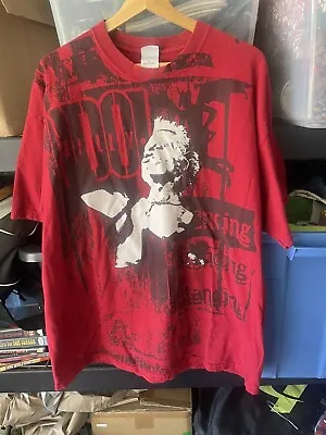Vintage Billy Idol Red Standing Concert Shirt XL All Over Front Print Graphic • $29.99