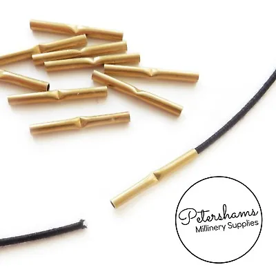 Brass Metal Wire Joining Ferrules For Millinery Hat Wire (10 Pieces) • £2