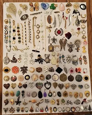 Huge 155+pc Vin-Now Repair Jewelry Lot Pins Pend & Ear Sign/unsign Versace KJL  • $69.99