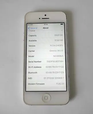 Apple IPhone 5 - 32GB - White (Unlocked) A1429 • $39
