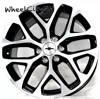 20  Gloss Black Machine OE Replica Snowflake SFO Chevy Silverado Suburban 6x5.5 • $999.99