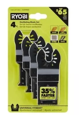 RYOBI 4-Piece Wood And Metal Oscillating Multi-Tool Blade Set A24402 • $24.95