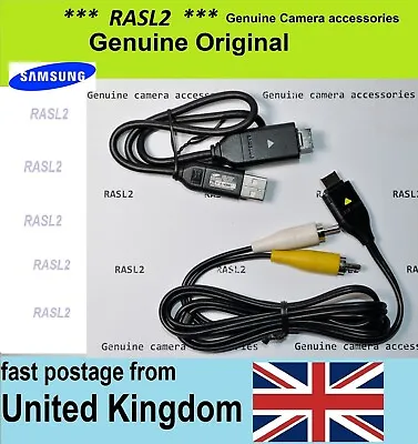 Genuine Samsung USB & AV Cable For Digimax WB700 WB720 TL240 ST90 ES70 P1200 PL • £9.95