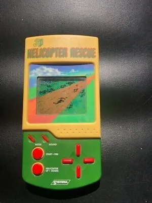 VERY RARE Vintage Systema 3D Helicopter Rescue Handheld LCD Game Working Mint • £17