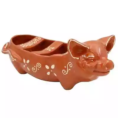 Traditional Portuguese Clay Terracotta Happy Pig Sausage Roaster • $44.95