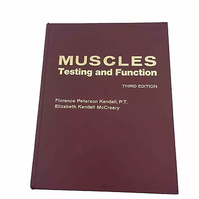 Muscles: Testing And Function 3rd Edition Joint Motions Trunk Muscles Facial • $15.75