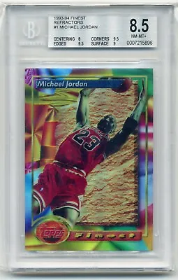 🔥 1993-94 Finest Refractor Michael Jordan #1 BGS 8.5 SUB (2) 9.5 & 9 Subgrades! • $3000