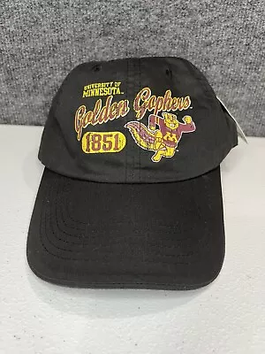 New Minnesota Golden Gophers Retro Logo Hat Cap Adjustable Relaxed Fit Black NWT • $3