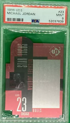 1996 UD3 Michael Jordan Star Focus #23 PSA 9 MINT Die Cut FRESH GRADE QR CODE • $82.99