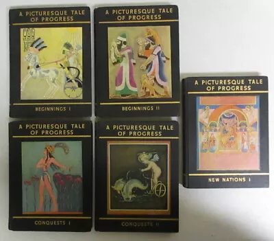 9 Vol Set  1935 Children's History; A Picturesque Tale Of Progress Olive Miller • $74.92