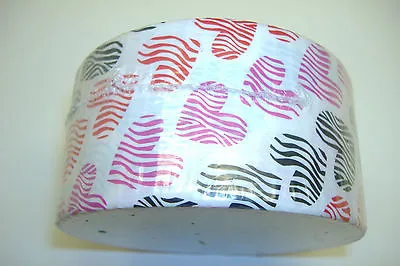 Duck Duct Tape Wild Hearts Black Red Pink White Roll NEW 1.88 Inches X 10 Yards • $15