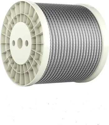 400ft 1/4  Stainless Steel Aircraft Cable Wire Rope 7x19 Type 304 T-304 • $169.90