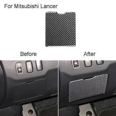 For Mitsubishi Lancer 2008-15 Carbon Fiber Co-pilot Storage Box Panel Cover Trim • $11.58